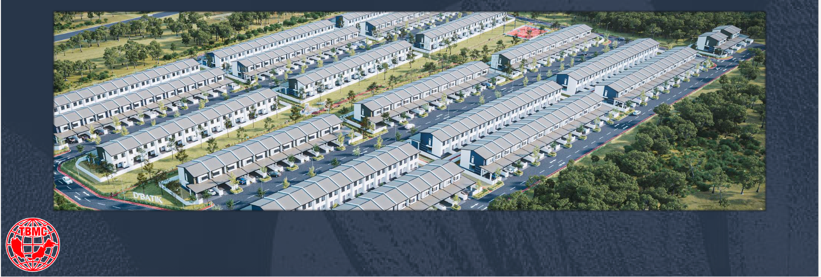 Aerial artist's impression of the D'Batik Tuaran development