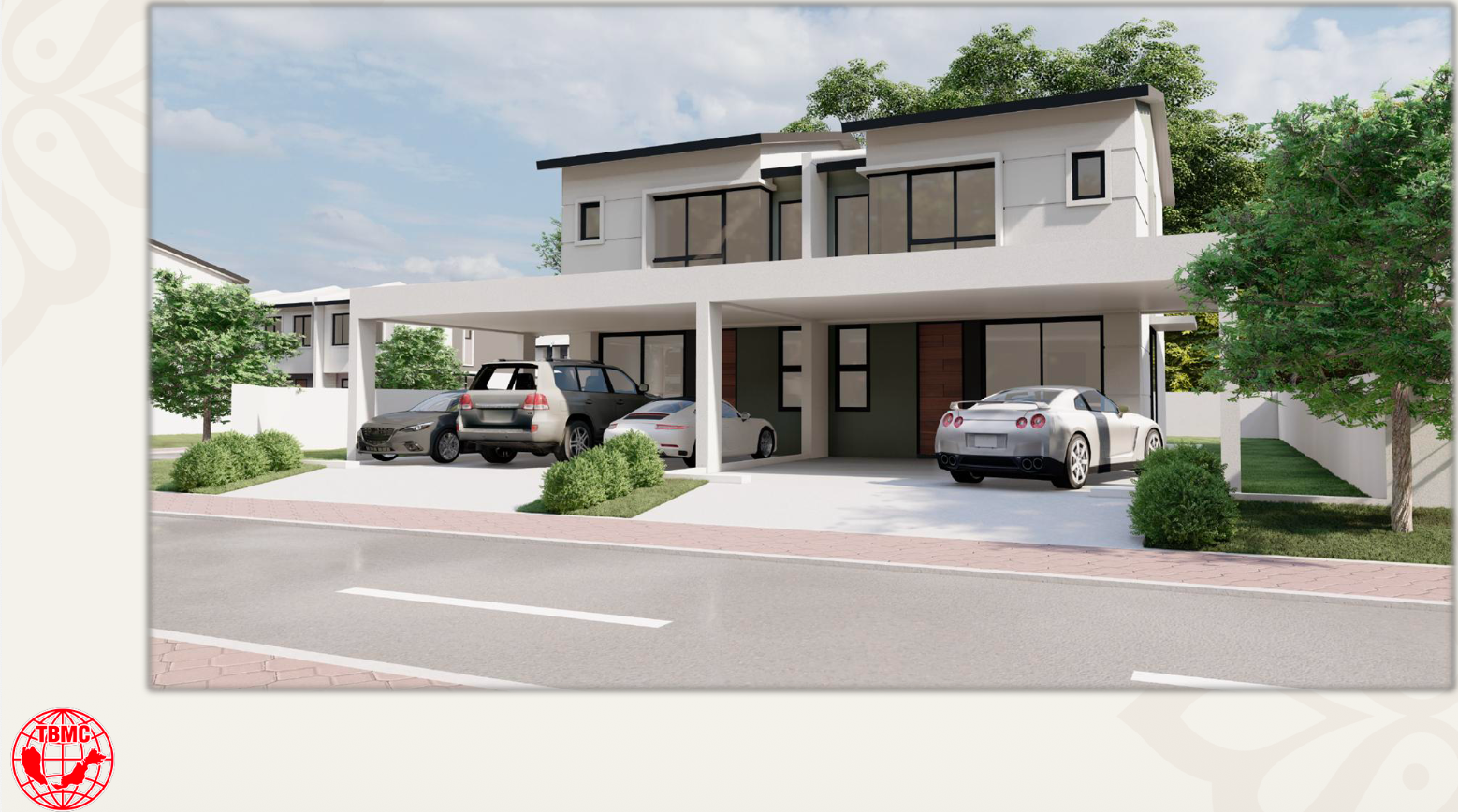 Artist's impression of a D'Batik Tuaran semi-detached home