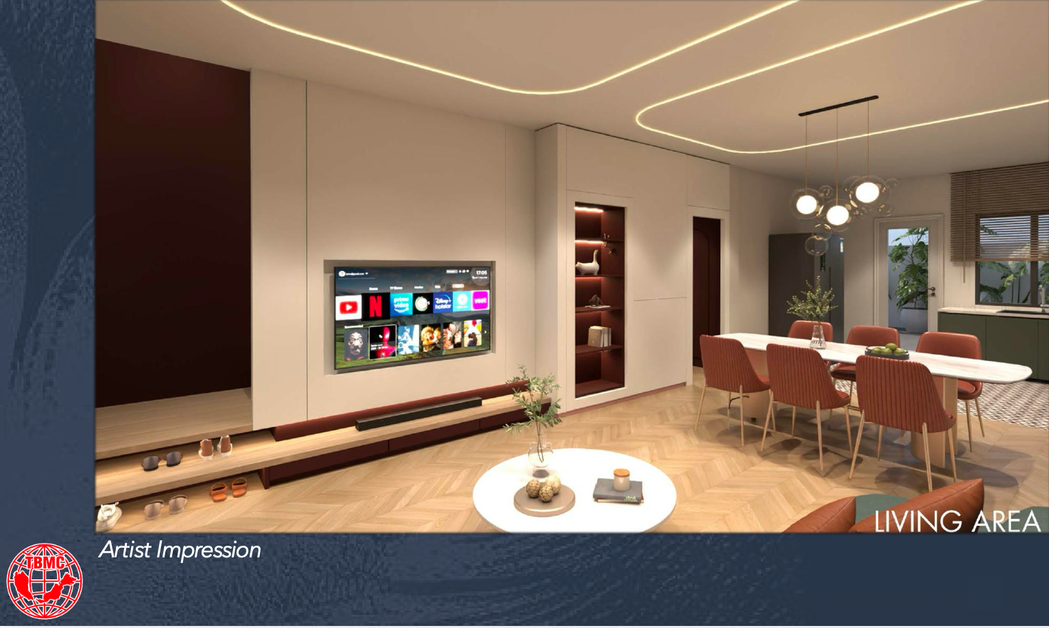 Artist's impression of a living area at D'Batik Tuaran