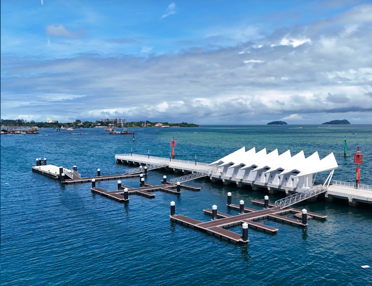 View of the new jetty beside The Peninsula Kota Kinabalu