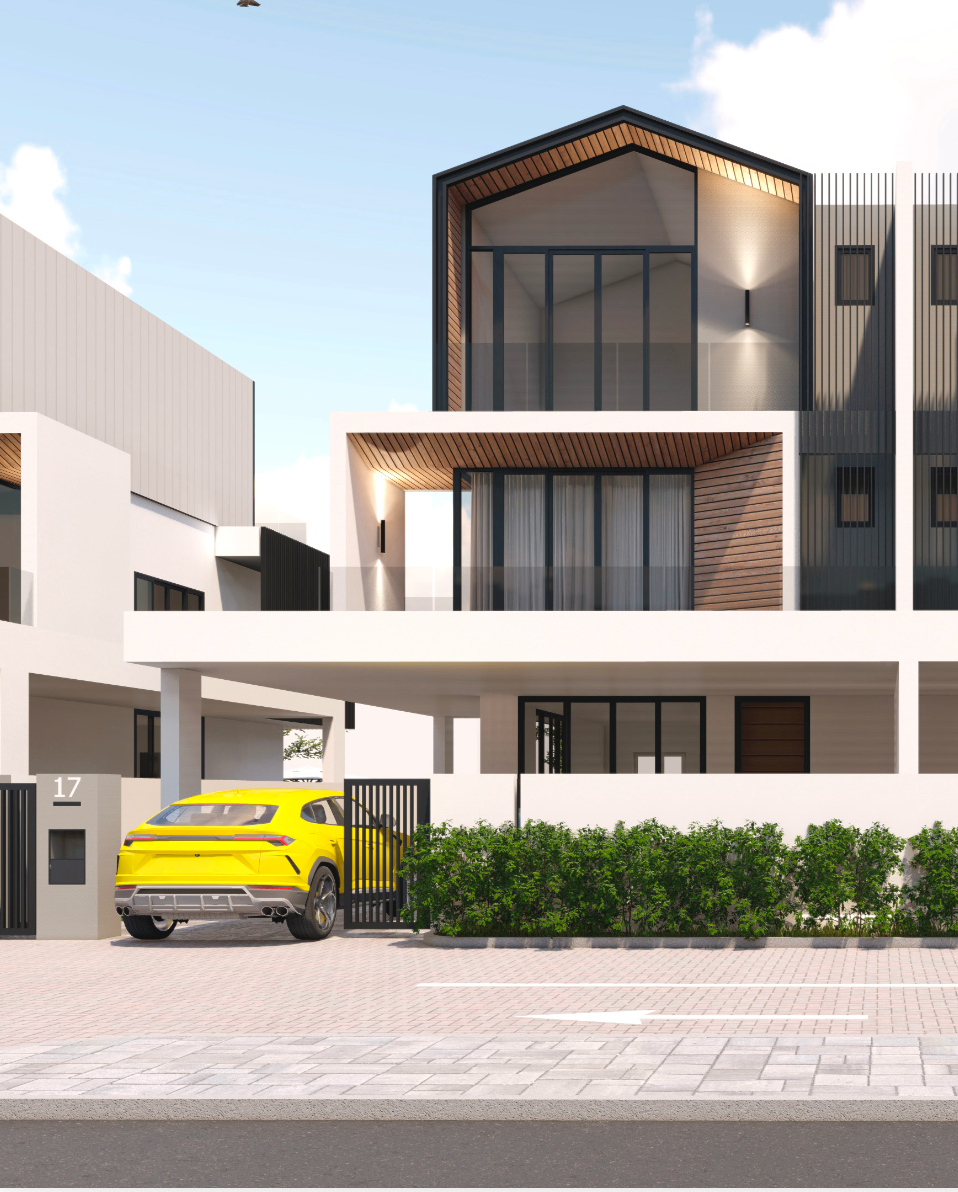 Front exterior view of a Taman Soon Kiong home